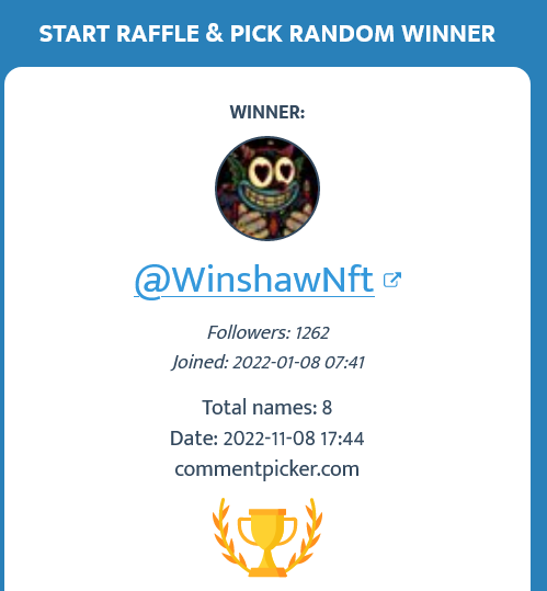 LocaLunatics's tweet photo. WE HAVE A WINNER! 👀
@WinshawNft Please report to the #SocialSofa
https://t.co/gMcdGbV0Zj Or give me a dm via twitter in order to claim your #LocalLunatic nft! 🚨🙏
Thank you for all who participated , Better luck next time!😈 https://t.co/rM1ohcIwMZ