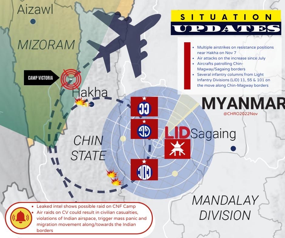 As the cloudy tropical monsoon dissapated over the hilly terrains, Chin State faces increased vulnerability from more aerial attacks by the junta. Deadly wings have been surveiling the ground beneath the clear sky &amp; delivered lethal payloads onto unsuspecting civilians below...