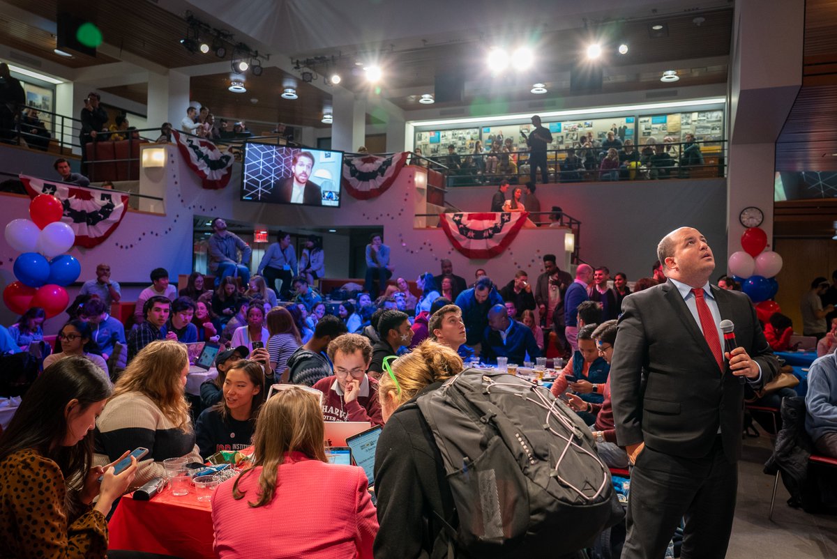 HarvardIOP's tweet photo. The IOP is packed for our election night watch party! https://t.co/pNHSiGqRDP