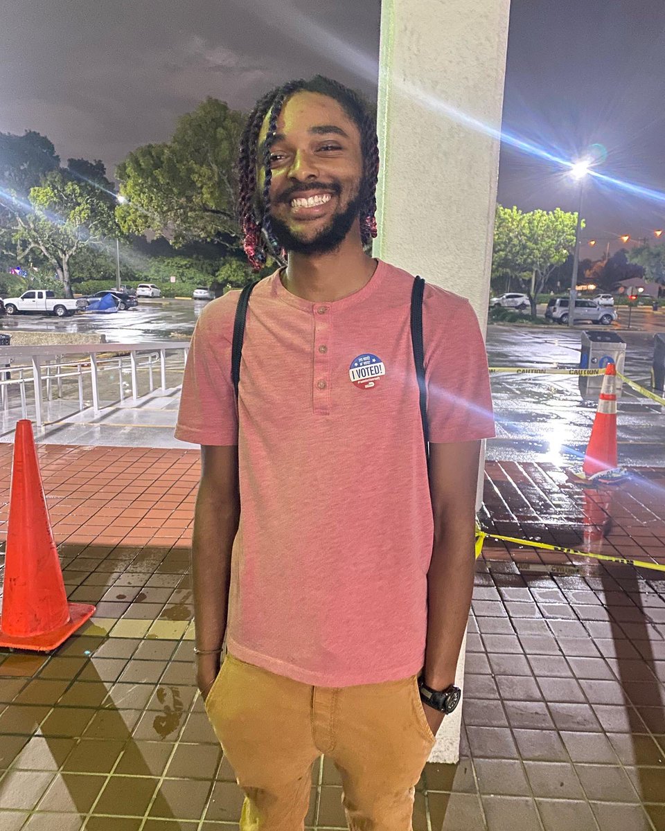 FaithFlorida's tweet photo. Jordan Haynes ran to cast his vote when the door was slammed in his face and the clerk refused to let him in at 6:59. 

That is why it is important for us to protect democracy. This is why we are on the ground to stop voter suppression. 

#wewillvote #protectingdemocracy https://t.co/Skl6hZ6m6m