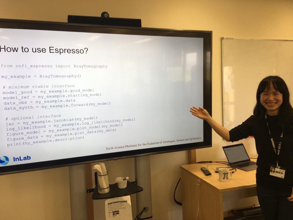 What are we learning today? 🧐

We are learning two codes (available in Github) for interfacing between generic inference algorithms and specific geoscience problems and another way around. 

- CoFi 
- Espresso

At <a href="/anuearthscience/">ANU Earth Sciences 🌏</a> 🌏 !!