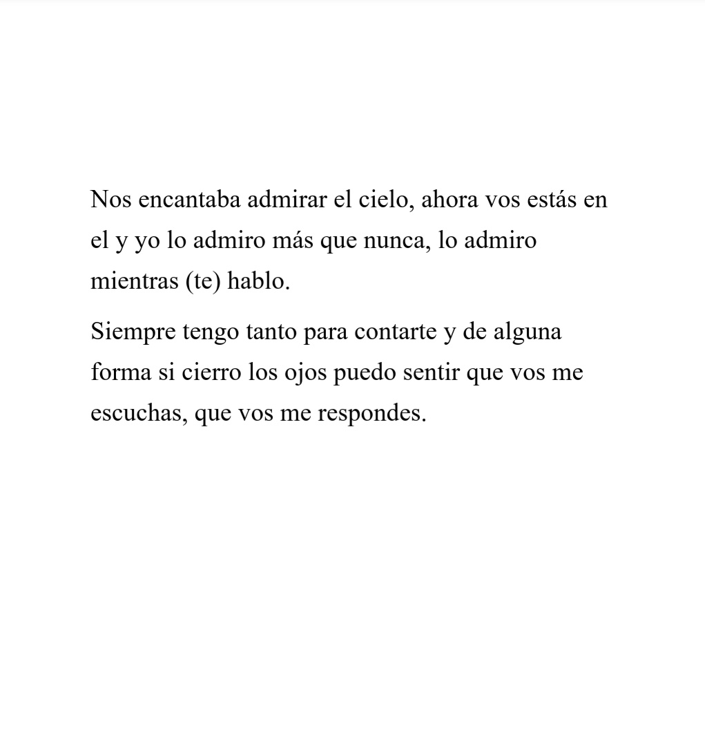 "Parte del cielo"

Para aquellos que ya no están.