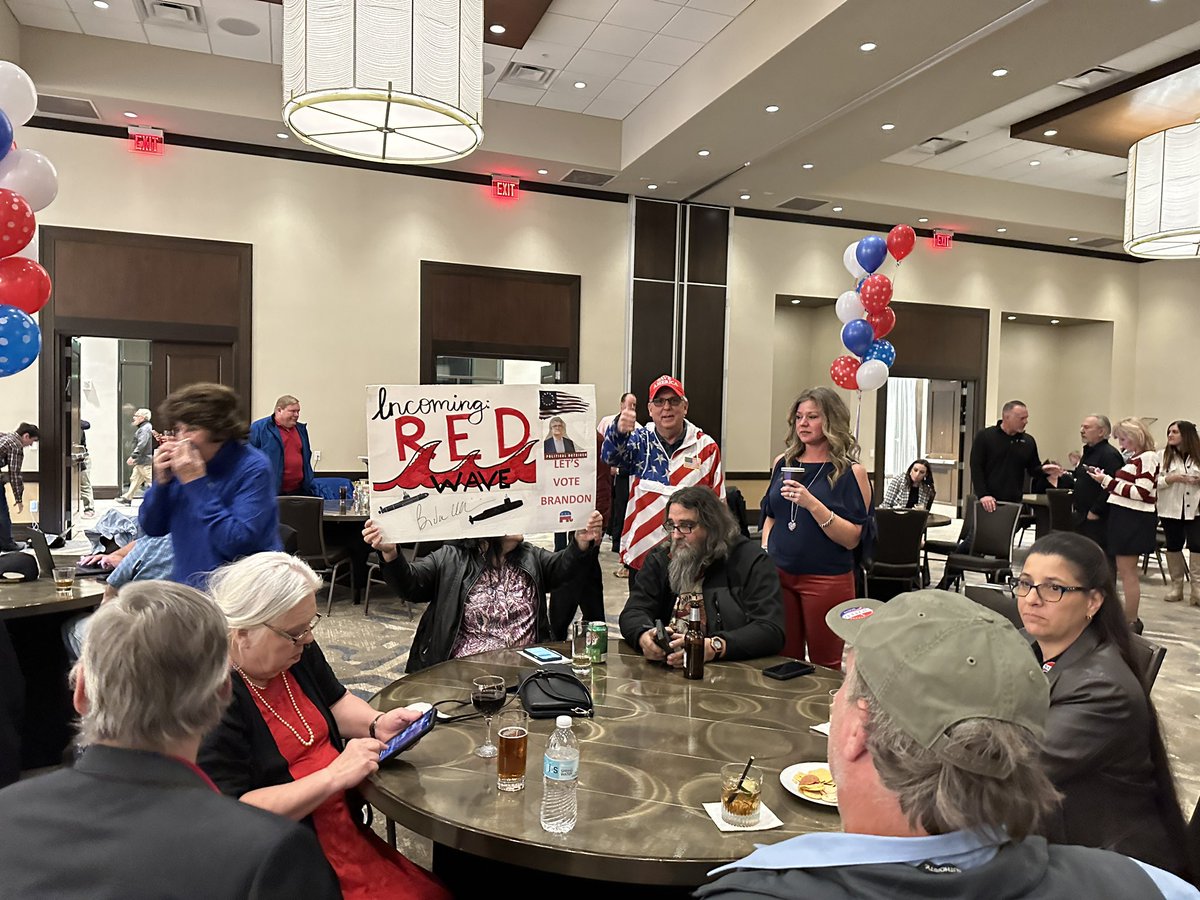 There was a dentists convention here until 8 when the #onondagacounty #gop took over.  Polls are more closed.  Waiting for results.   #ElectionDay