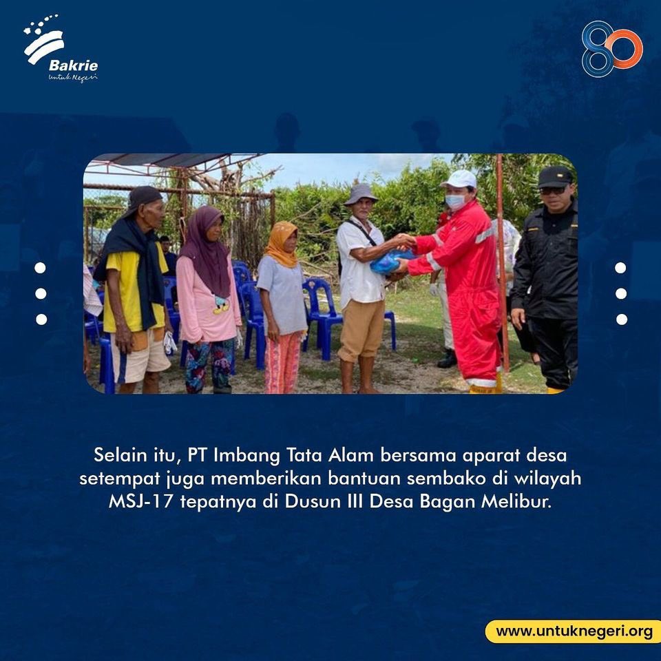 InformasiBakrie's tweet photo. PT Imbang Tata Alam selaku anak perusahaan dari PT Energi Mega Persada Tbk mendukung konservasi mangrove dan juga memberikan bantuan sembako ke warga daerah setempat.

#GenerasiBangunNegeri
#Bakrie80Tahun
#BakrieUntukNegeri https://t.co/SuOhLTZyAz