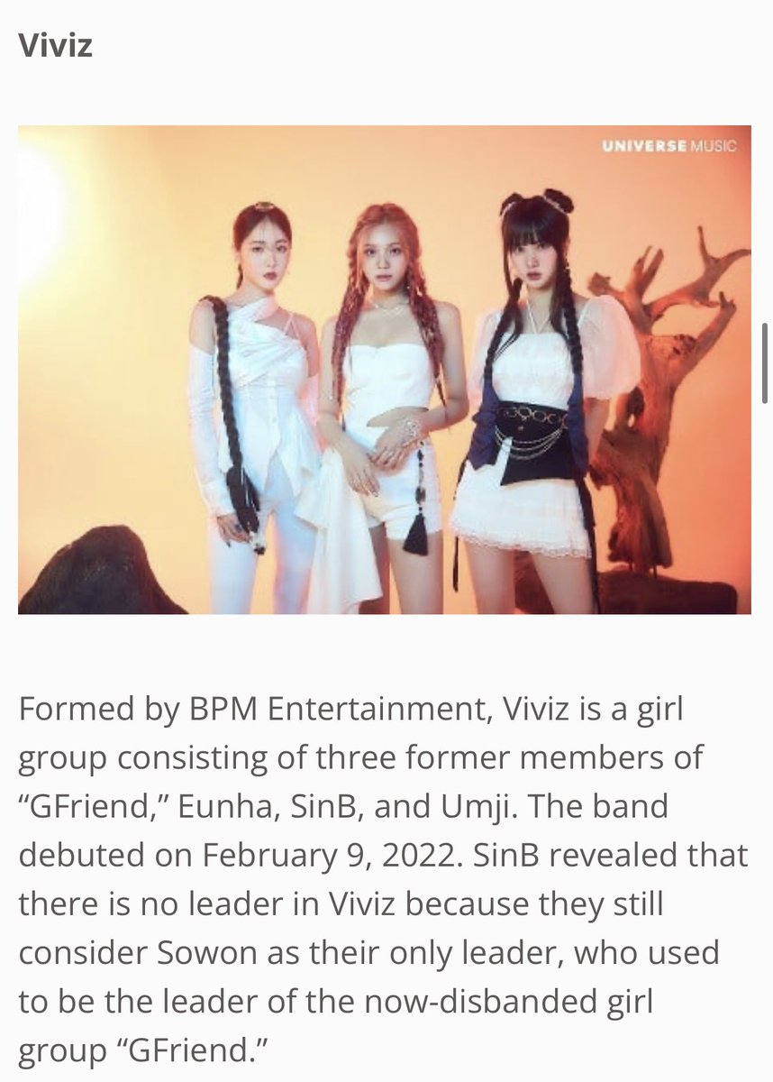 fuckbighhit's tweet photo. Viviz is the only kpop group where the leader of the group is not in the group https://t.co/E3lh5OY4Gg