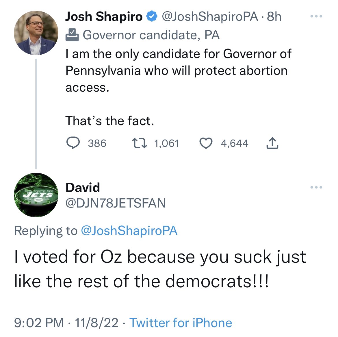 When the Russian trolls get confused over American elections and who is running against who. 😆 #ElectionDay #Election2022 #JoshShapiro #DougMastriano #DrOz #JohnFetterman