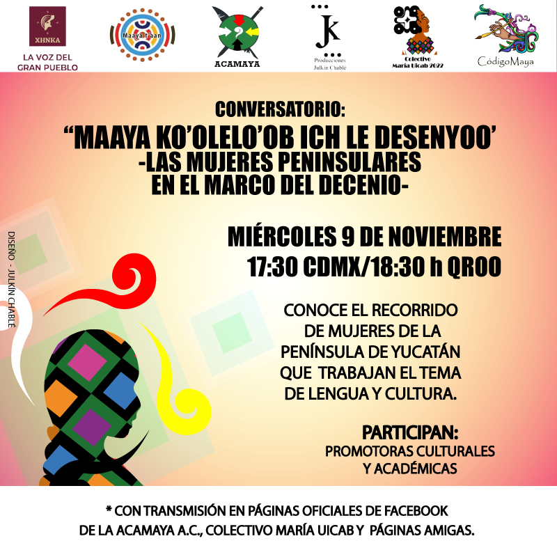 CMariaUicab's tweet photo. #Conversatorio #MujeresMayas en el marco del #DecenioDelLasLenguasIndigenas #Unesco Una charla entre mujeres de #Campeche #Yucatan #QuintanaRoo 

#LenguasIndigenas #MexicoPluricultural #RedDeApoyoFBC #PorLosPueblosIndigenasDeMexico #MayasEnElDecenio https://t.co/ym2Ha53ufm