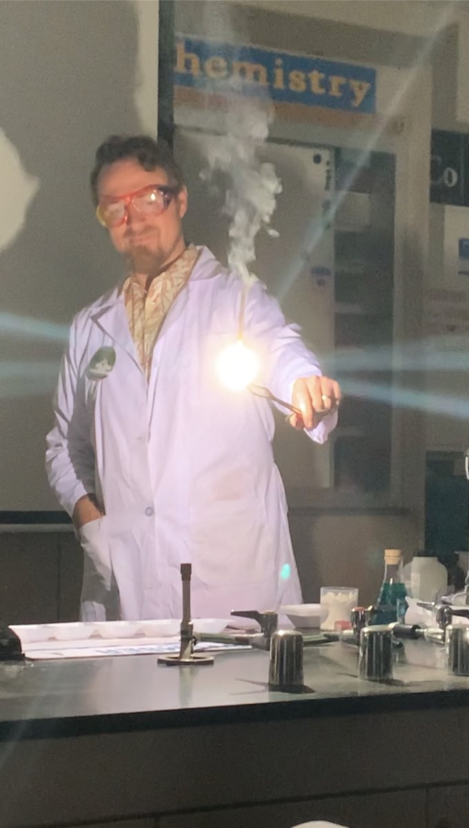 I had a great time talking about how fireworks work!  The Ss enjoyed it. It's always better when you can light stuff on fire!!