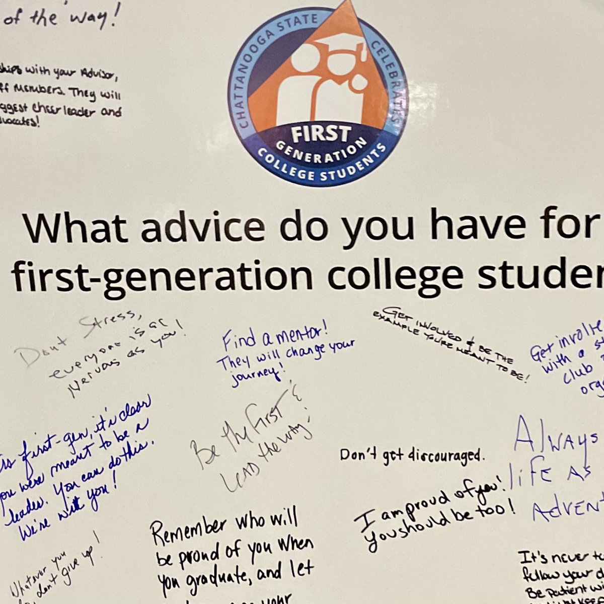 Nmpatters's tweet photo. We held several events at @ChattStateCC today to #celebratefirstgen college students. I loved seeing old friends and making new ones. #chattstatefirstgen https://t.co/YG1fiOepQY
