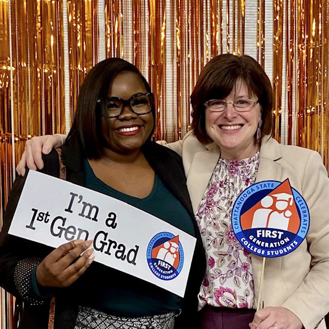 Nmpatters's tweet photo. We held several events at @ChattStateCC today to #celebratefirstgen college students. I loved seeing old friends and making new ones. #chattstatefirstgen https://t.co/YG1fiOepQY