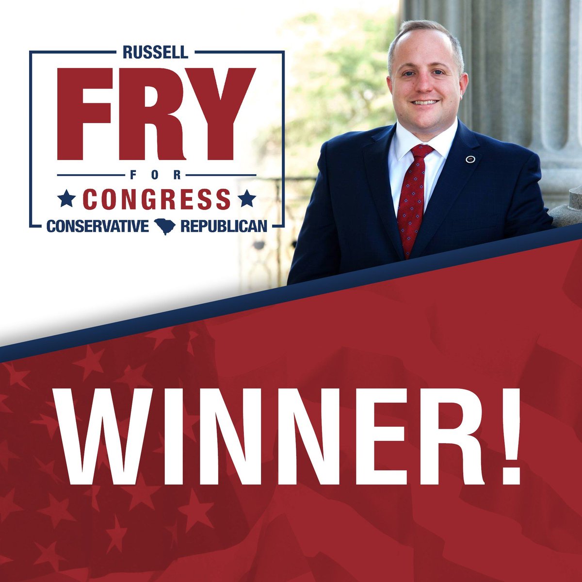 Congrats to our friend and client @RussellFrySC on winning South Carolina's 7th Congressional District! Can't wait to have you in Congress.