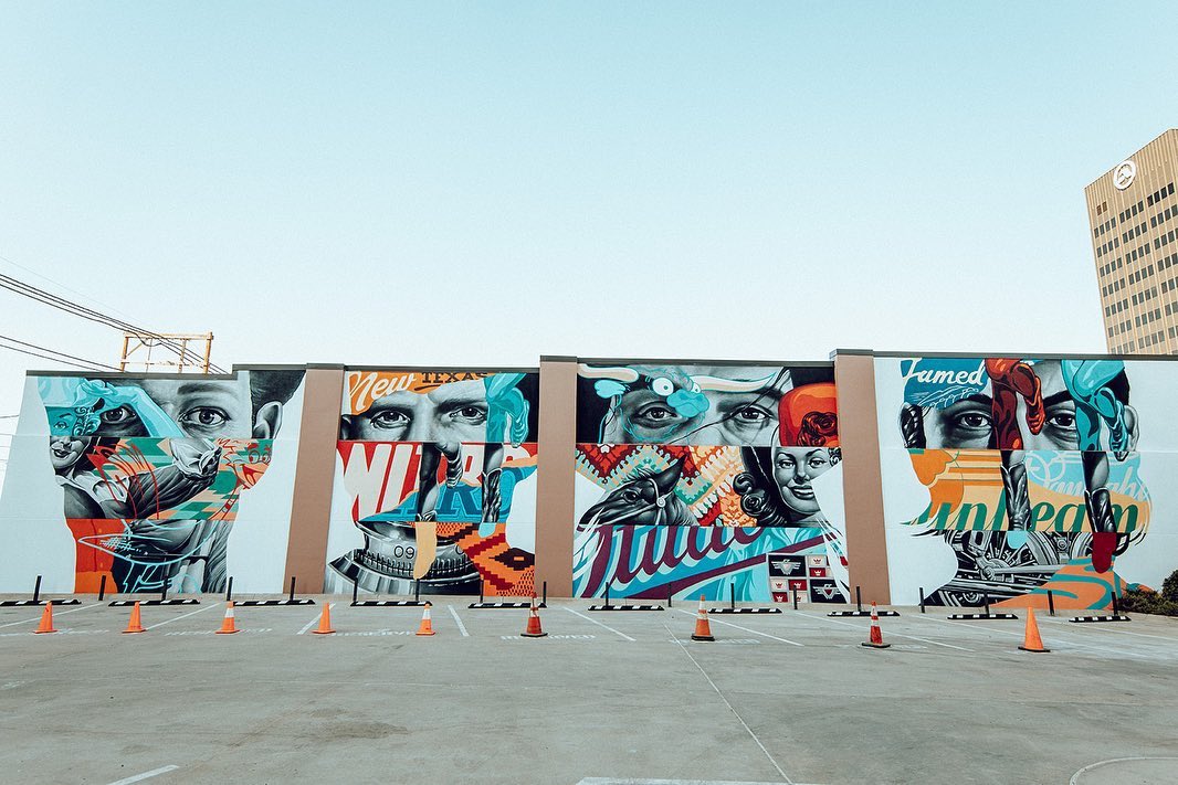 HijinxArts's tweet photo. Great work on these portraits, Tristan Eaton (@tristaneaton). These portraits of Rabi Towing, Nathan Smith, Drew Merrit, and Ricardo Gonzalez done for Hoodoo Mural Festival (@HoodooMural) in Amarillo, Texas are stellar. https://t.co/IB1yj18VT9