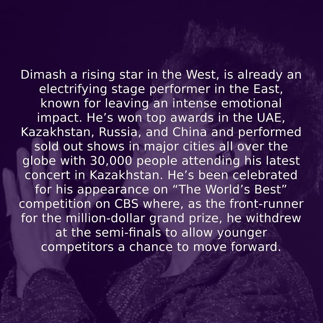 dimash_usa's tweet photo. IG Repost:@TEDxGateway 

Dimash Qudaibergen, a single title would fail this electrifying performer!...

Join us for an enthralling experience at TEDxGatewaySalon Breaking Barriers on the 18th of November, 2022 at NCPA Mumbai.
ℹ️
https://t.co/MmruPVKNAa

#Dimash 
@dimash_official https://t.co/sUtrd8no6c