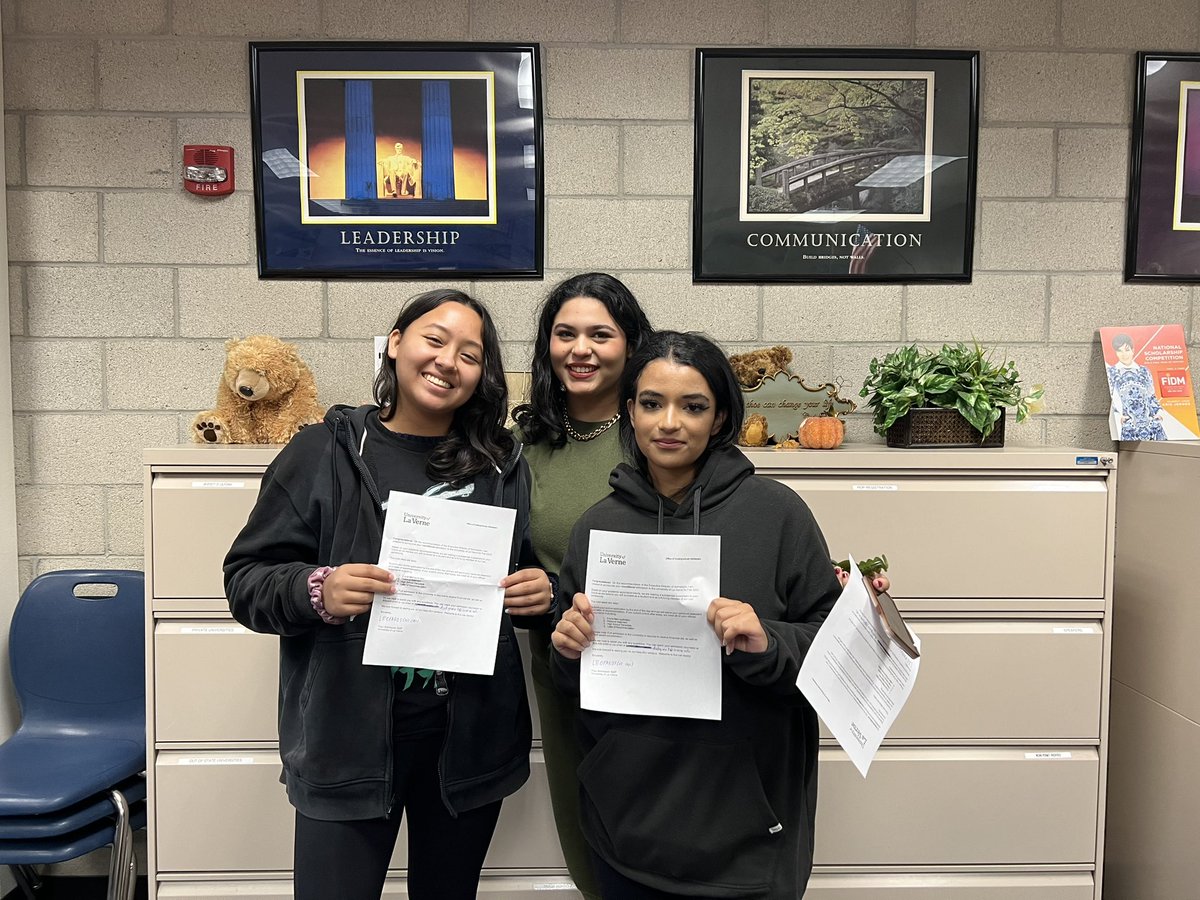 Thank you University of La Verne for admitting our students On the Spot today!!