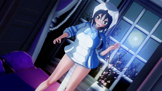 服を脱ぐブラックマンバちゃん (1/2) 