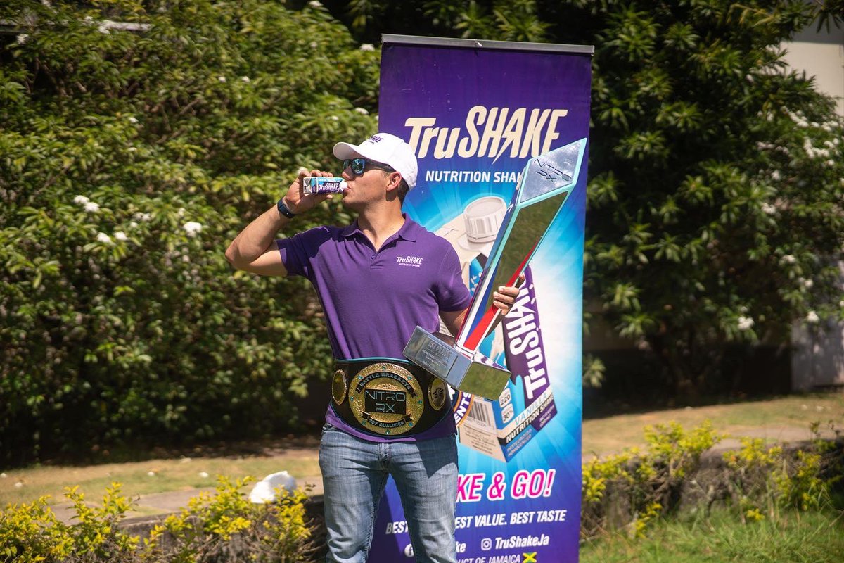 FrazzzMcConnell's tweet photo. Trophies make sponsors happy ๐
@JustBetPortmore @VisitJamaicaNow @trujuiceja @weareproven #trushake #nitrorallycross @NitroRallycross https://t.co/E2OHAHQb2P