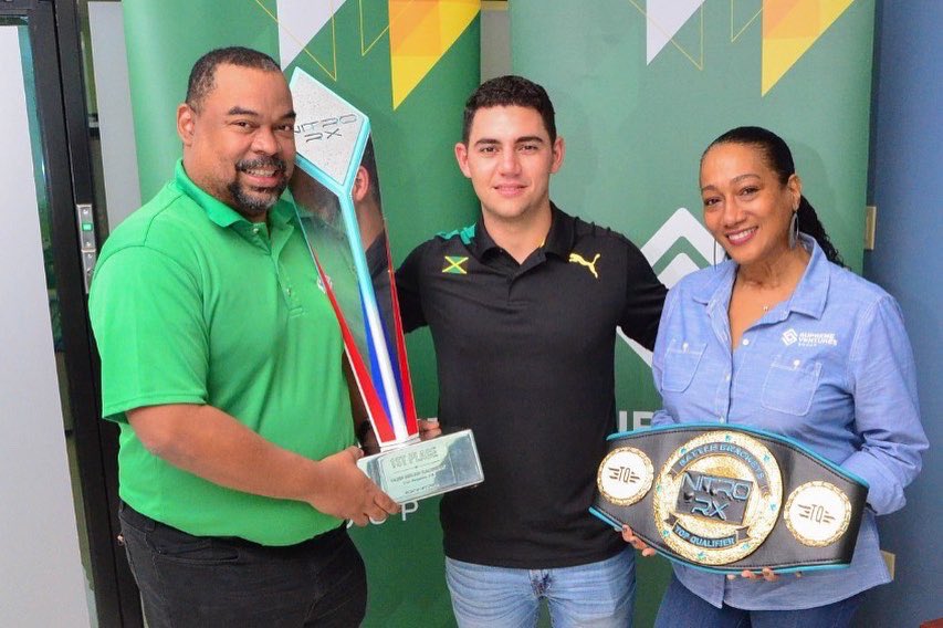 FrazzzMcConnell's tweet photo. Trophies make sponsors happy ๐
@JustBetPortmore @VisitJamaicaNow @trujuiceja @weareproven #trushake #nitrorallycross @NitroRallycross https://t.co/E2OHAHQb2P