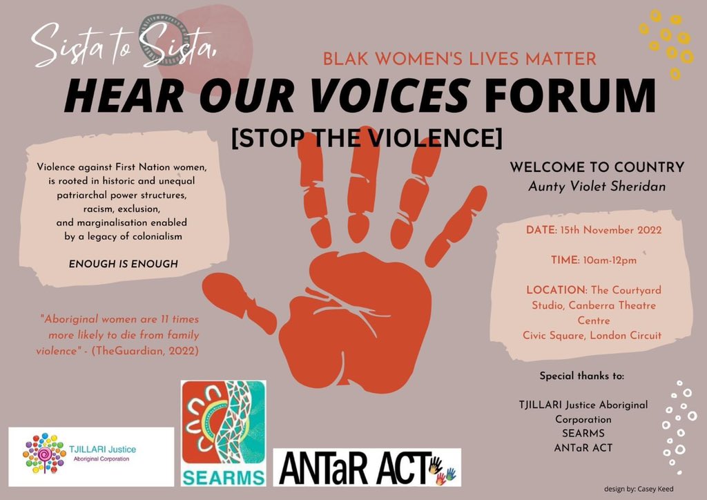 UFUAustralia's tweet photo. We thank Aunty Violet Sheridan for her warm welcome to country.

For those in the ACT, we encourage you to show your support for Aboriginal women on 15 November, details below. https://t.co/VJizLThqSV