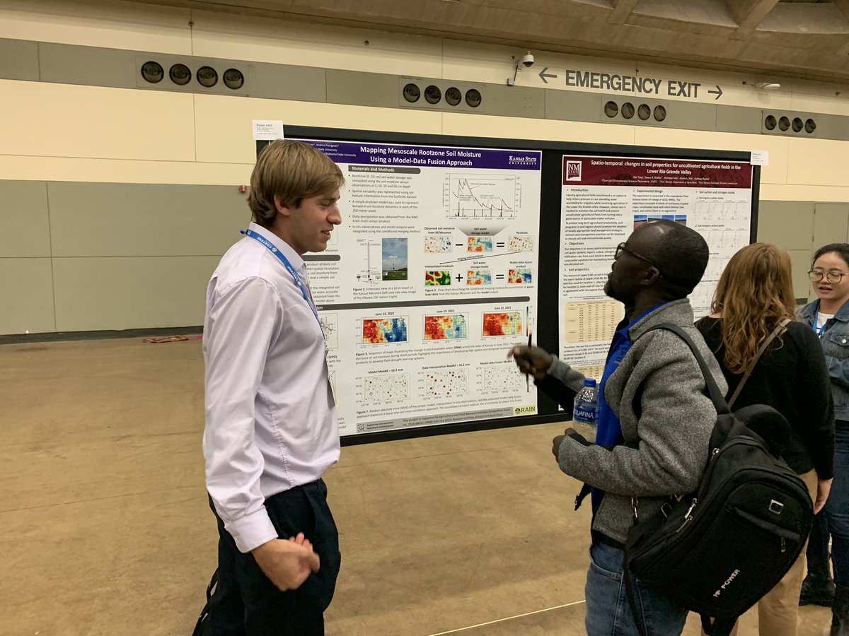 KSU Soil Water Lab (@ksu_soilwater) on Twitter photo Poster session showtime in Baltimore! <a href="/SofiCominelli/">Sofi</a> and <a href="/Joaquin_Peraza/">Joaquin Peraza</a> sharing their research on ET partitioning and soil moisture mapping. <a href="/SSSA_soils/">Soil Science Society of America</a> <a href="/RainfedAg/">Rainfed Agriculture Innovation Network (RAIN)</a> Poster session showtime in Baltimore! <a href="/SofiCominelli/">Sofi</a> and <a href="/Joaquin_Peraza/">Joaquin Peraza</a> sharing their research on ET partitioning and soil moisture mapping. <a href="/SSSA_soils/">Soil Science Society of America</a> <a href="/RainfedAg/">Rainfed Agriculture Innovation Network (RAIN)</a>