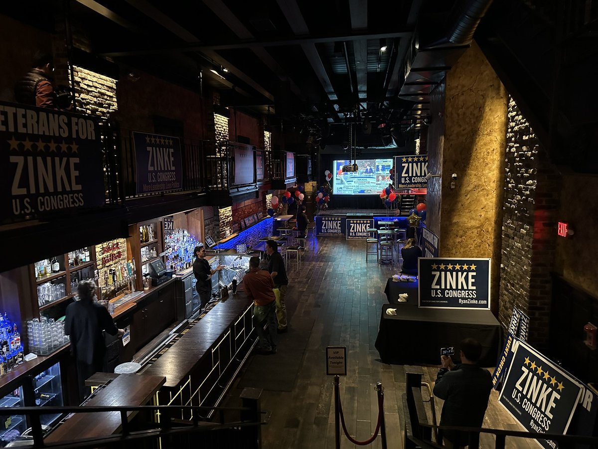 DominicKBJRMN's tweet photo. I’m here at Casey’s in downtown Whitefish where Montana house candidate for US House District One Ryan Zinke, is holding his election party. Things are quiet right now but officials say they’re expecting a pact house tonight. @NBCMontana #mtnew #ElectionDay https://t.co/Uy0vDtqF2Z