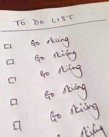 Who else has a 'To Do' list like this for the near future?

#ldnont #skiing #snowboarding #snow #winteriscoming