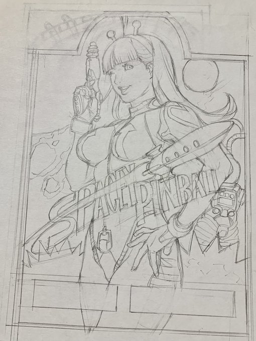 これも昔のスケッチブック
過去に描いたイラストの下絵が出てきた。
すごく丁寧に描かれてる 