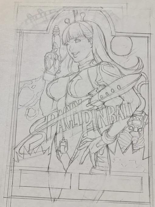 これも昔のスケッチブック
過去に描いたイラストの下絵が出てきた。
すごく丁寧に描かれてる 