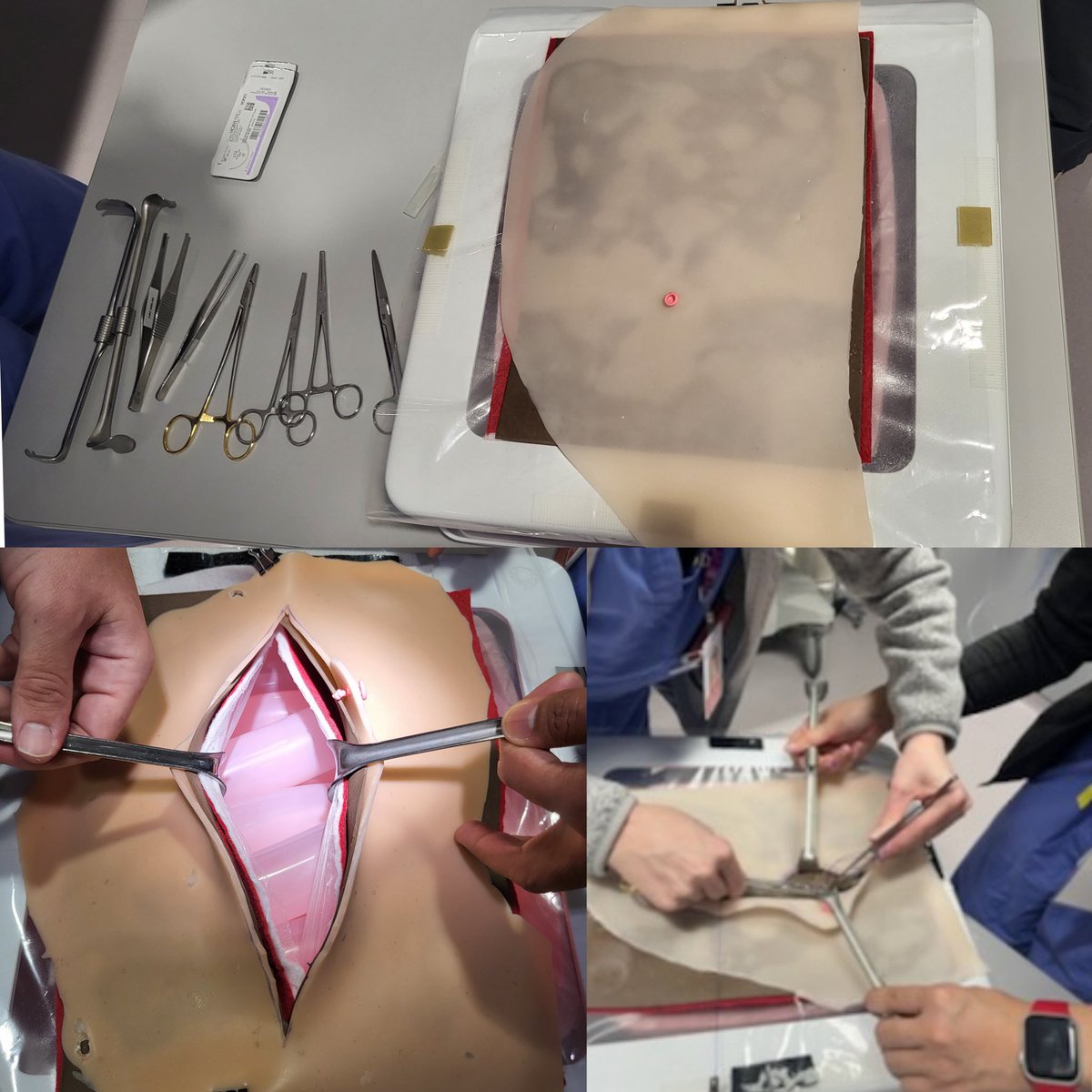 AdvocateSurgery's tweet photo. Intern sim lab on opening & closing a laparotomy.
Thank you CMC Sim Lab & Drs Tootla, Zimmerman, and Lee!
#internlife #surgicalsim #surgeryresidency https://t.co/1OETRIXXgJ