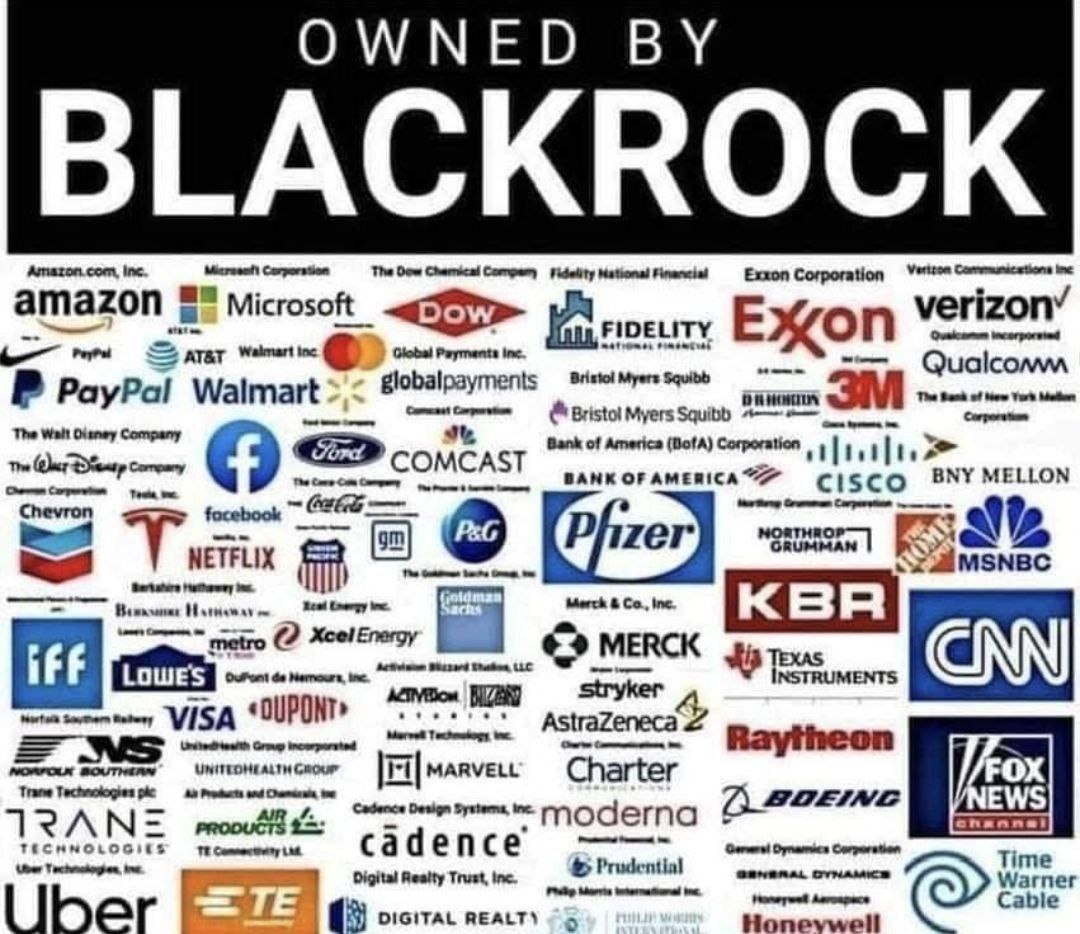 Dante on X: "Este es el grupo de empresas que controla la élite globalista vía el fondo de inversión Blackrock https://t.co/9eaQasImBs" / X