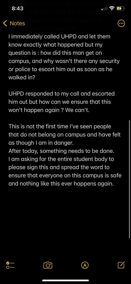 MonieDaisy's tweet image. Hi everyone !  
I just came on here to talk about an incident that occurred at the University of Houston today. I kindly ask if you could please read, share, and sign this petition so change can be made. 
WE NEED MORE SECURITY/POLICE ON OUR CAMPUS!!!

chng.it/MGbp28gVNb