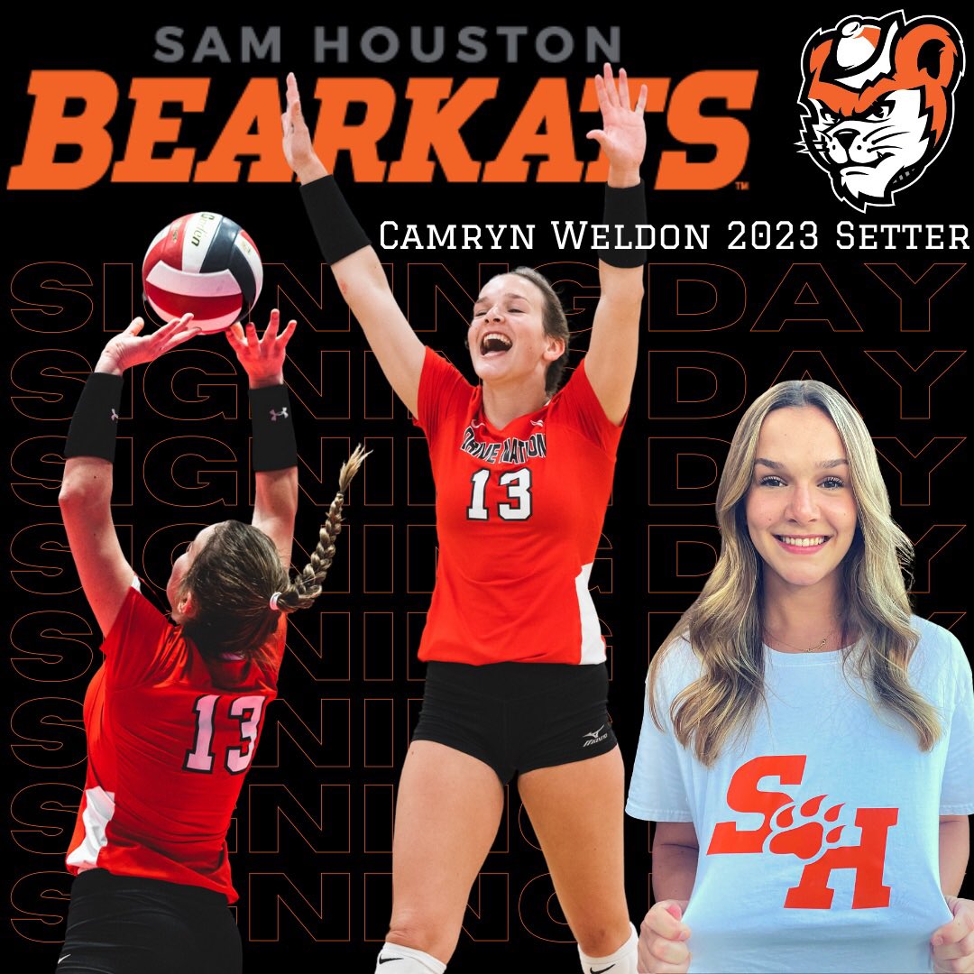 Join us at 2:45 in the Boyd cafeteria Nov 9th to congratulate <a href="/CamrynWeldon/">camryn.weldon</a> as she signs on with <a href="/BearkatsVB/">Sam Houston Volleyball</a> #EatEmUpKats  <a href="/McKISDAth/">McKinneyISD Ath Dept</a>