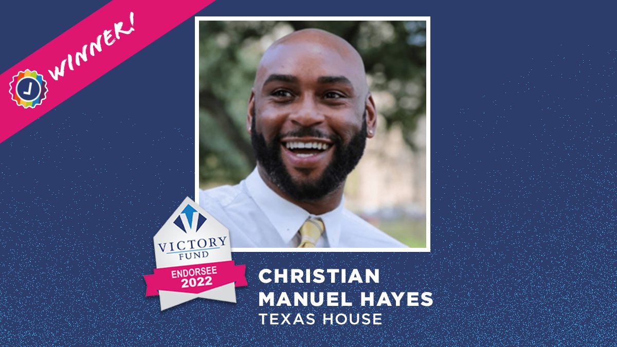 VictoryFund's tweet photo. Victory in Texas! 

Our two Spotlight Candidates @Christian4Texas and @VentonJonesTX are headed to the State House after their wins today. https://t.co/JgHr9A9QrA