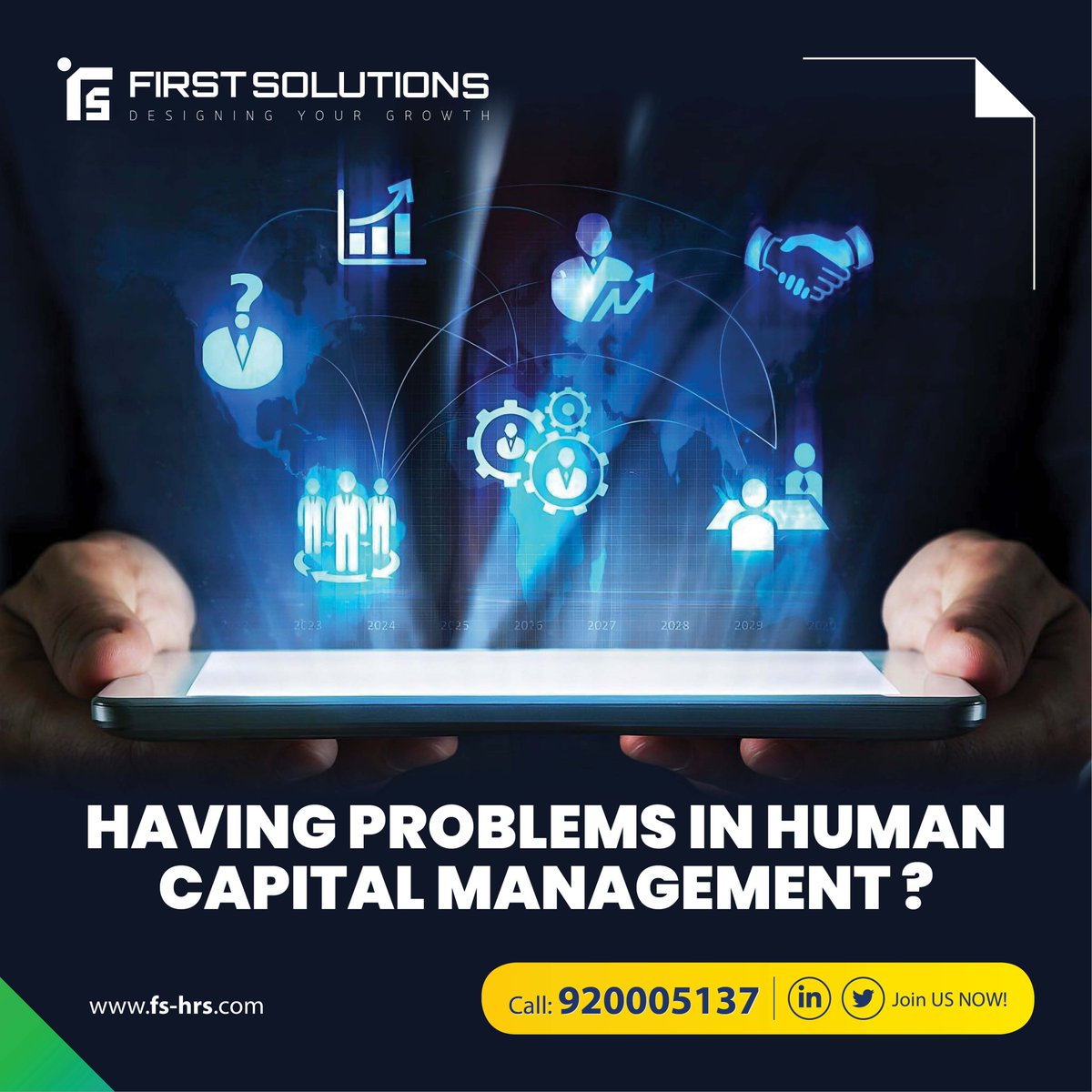 FirstSolutionHR's tweet image. When things go out of your control, let #FirstSolutions handle your HR affairs with efficacy. First Solutions  provides a digital solution for managing and optimizing the daily human resources tasks and overall #HR goals of an organization. 
#Business #Finances #Successful