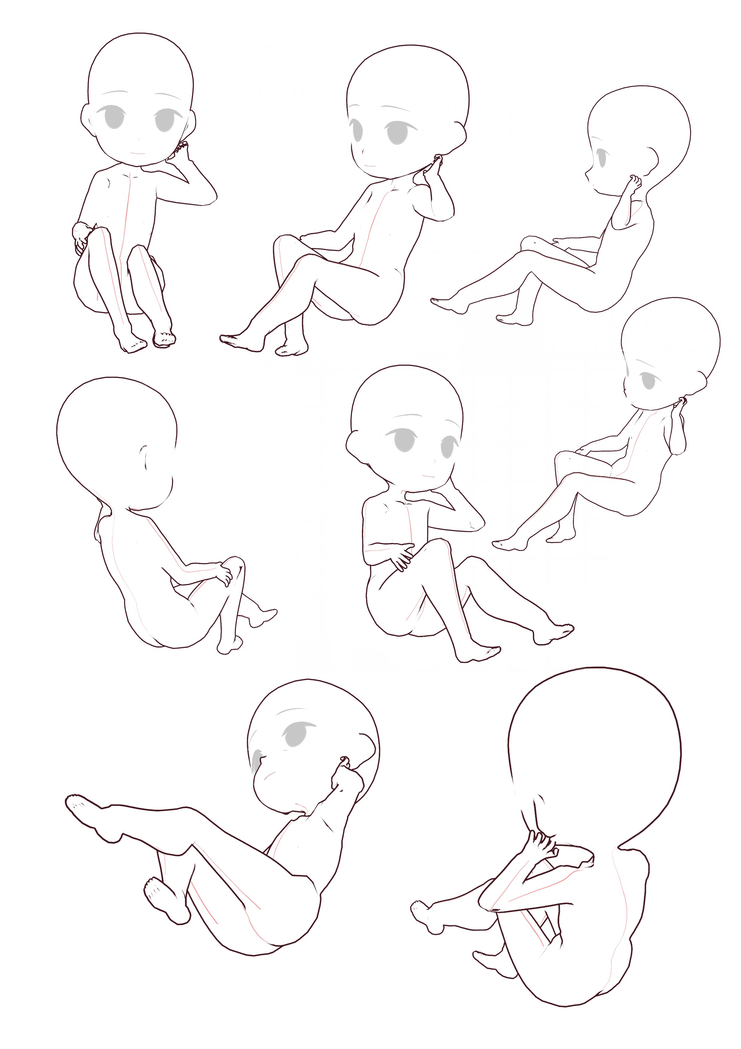トレス素材ポーズ集 Illust Pose Twitter