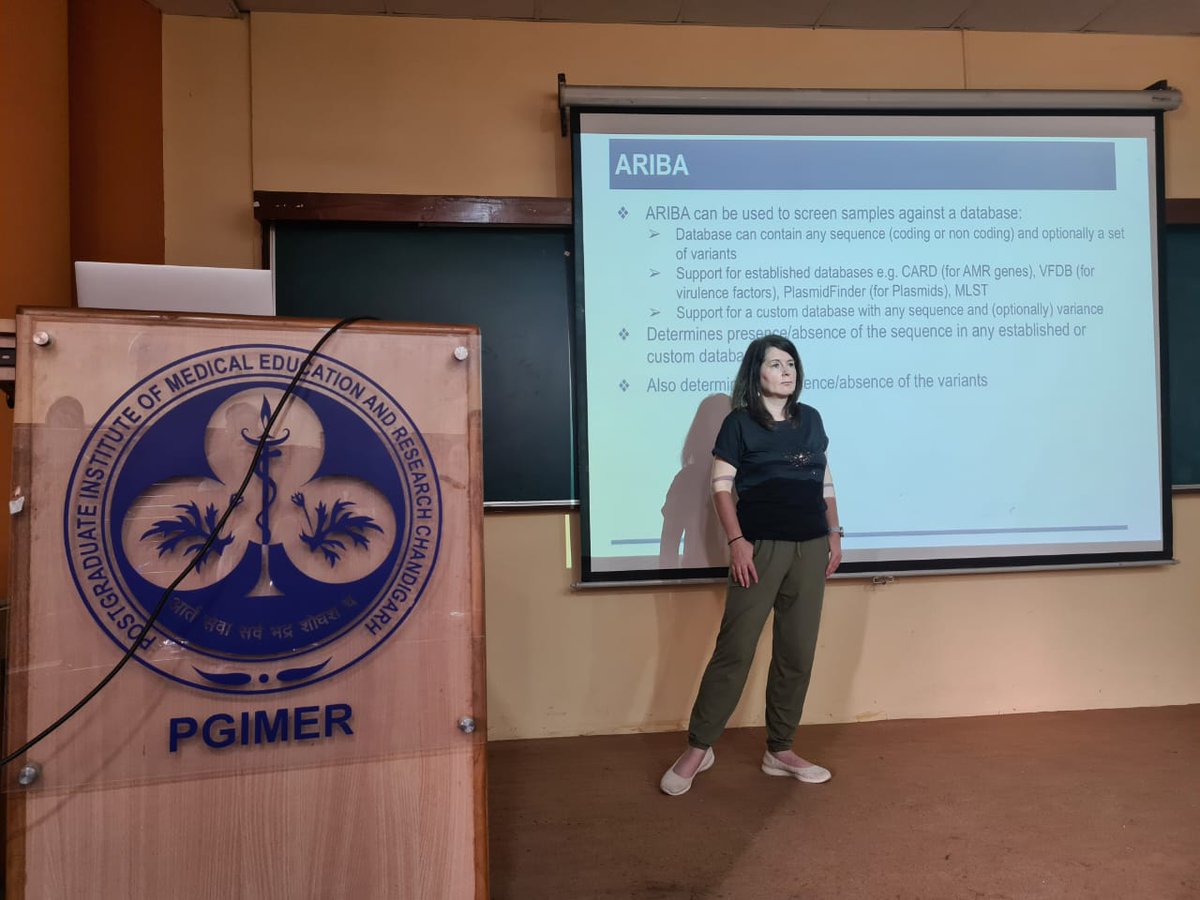 Final day of our #ngs #bioinformatics course at #PGI Chandigarh. Learning to draw trees with iTOL and AMR analysis with ARIBA.