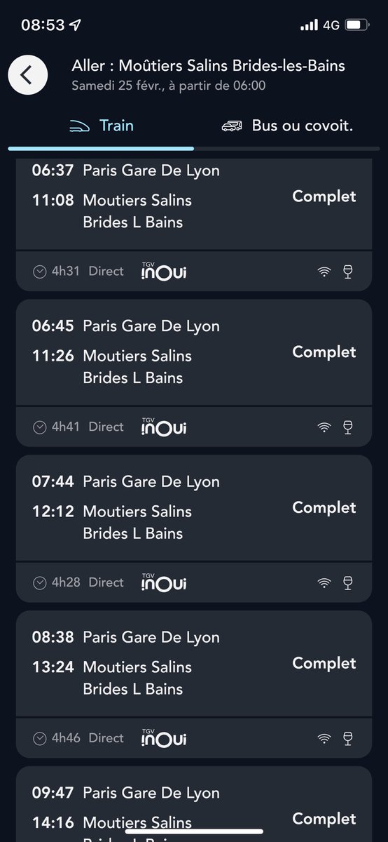 Delphine_L26's tweet photo. @SNCFConnect les trains sont déjà totalement complets ??? C’est quoi le délire ? https://t.co/ZZ4c0etjGj