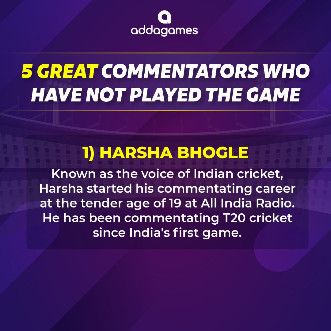 PlayAddaGames's tweet photo. Who is your favourite commentator ? 🎙
.
#Commentator #cricketquiz #Cricket #HarshaBhogle #JimMaxwell #SimonMann #NeilManthorp #CricketTwitter https://t.co/nJNcITS8hL