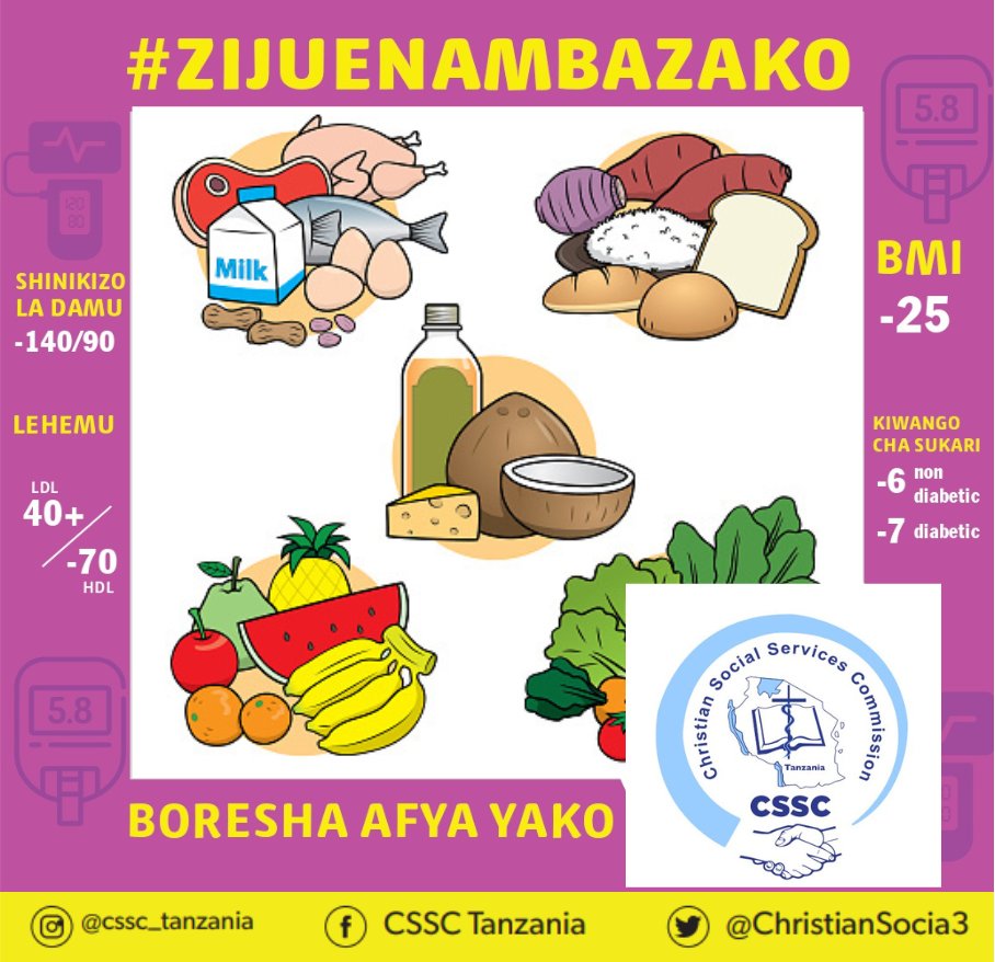 "Kula mlo kamili wenye mchanganyiko wa vyakula vyenye nishati, protini, vitamini na madini kujikinga na magonjwa yasiyoambukiza."
Tutembelee CCM Kirumba #NCDweek kupata elimu ya magonjwa yasiyoambukiza.
#BadiliMtindowaMaishaBoreshaAfya
#Tanzania
