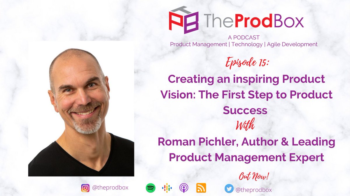 New Episode Alert! - In Episode 15, I am joined by Roman Pichler, renowned author, product management expert and advisor and we deep dive into the importance of having a product vision 

tinyurl.com/theprodbox

#Productmanager #Productowner #productstrategy #productvision