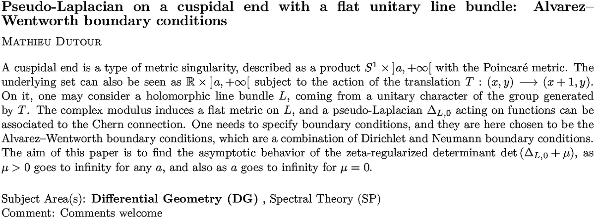 math.DG Differential Geometry arXiv submissions tweet media
