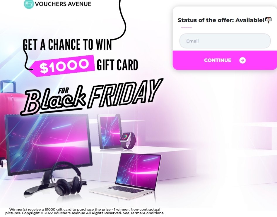 Enter for a Black Friday #Voucher!
Enter your information now for a chance to win.
 (US) #UnitedStates 
Desktop Email/Zip Submit
1. Retweet 2. Like 3. Follow 
#Giveaways #Giveaway #sweepstakes #giftcard #BlackFridayDeals22 #BlackFriday 
cutt.ly/YN6WE8M