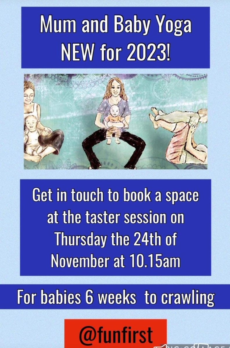 ✨NEW for 2023 from Fun First✨
Mum &amp; baby yoga - get in touch to book a tester session 🎉
#funfirsthelensburgh #supportingfamilies #familieshavingfun #nurseryrhymes