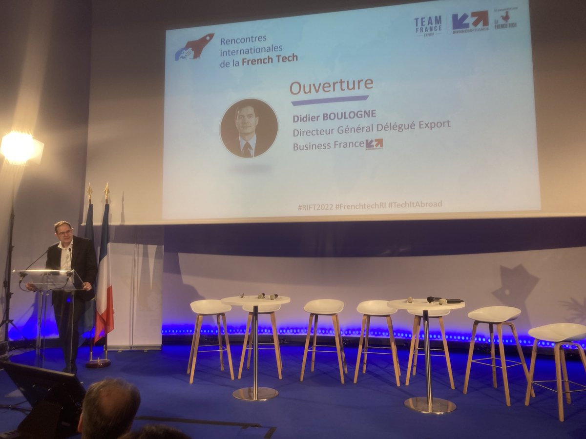 missTIChris's tweet image. 🏁TOP DEPART des Rencontres Internationales de la #FrenchTech 2022 !  
Inauguration par didier boulogne directeur export de ⁦@businessfrance⁩. “La Tech française représente une 3e voie entre les solutions américaines et chinoises”. 
#FrenchTechRI #International