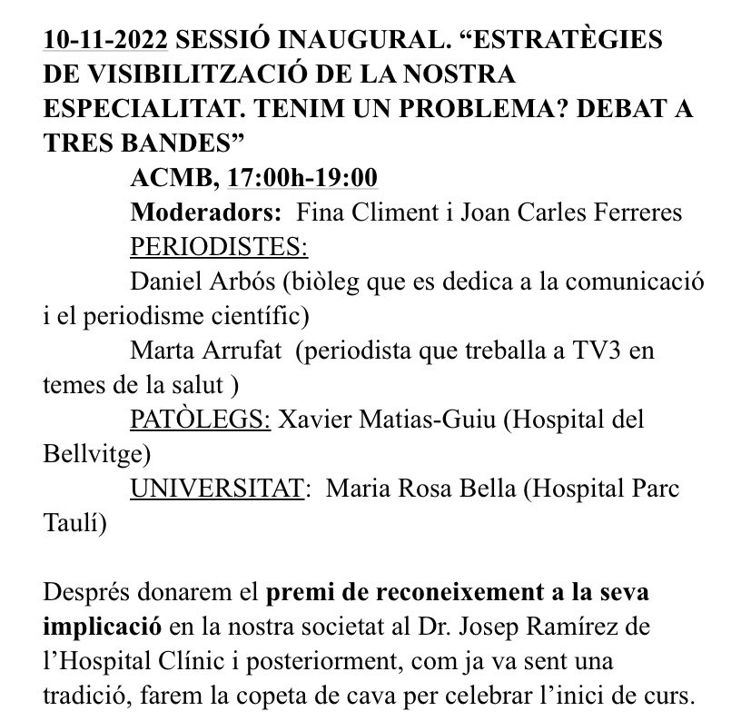 SCAPSoMe's tweet image. Aquest dijous iniciem les sessions de l’SCAP! Debat sobre la visibilització de l’especialitat i premi de reconeixement al Dr. Ramírez. La vostra opinió és molt important. Us esperem a can Caralleu. 🔬#SCAP2023