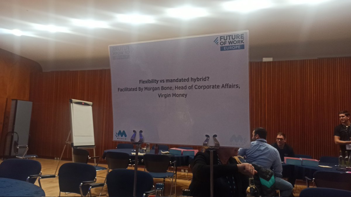 MariaFPeixoto's tweet photo. Passionate discussion yesterday around flexible or mandated hybrid. The #futureofwork is uncertain but #humanconnection and #WorkLifeBalance will be a part of it for sure. https://t.co/FXOUPdGltb