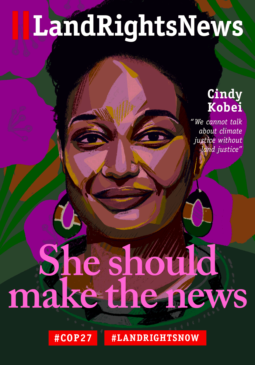 LandRightsNow's tweet photo. #Cop27 #NewsFlash Cindy Kobei @naameni is mobilizing a generation of Indigenous young people to fight climate change in Kenya. She would like to make land, L&amp;D, and Indigenous-led projects the center of climate discussions. Read what she has to say and tag 3 journalists📣👇 https://t.co/LHE1f7Esa2