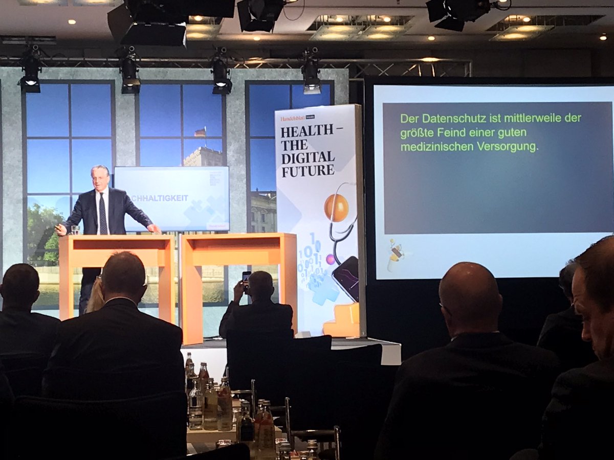 #toddurchdatenschutz  ist der Hashtag von Prof. Jochen Werner/Uniklinik Essen und die Meinung, die er gerade bei der <a href="/handelsblatt/">Handelsblatt</a> Tagung „Health-The Digital Future“ in Berlin vertritt