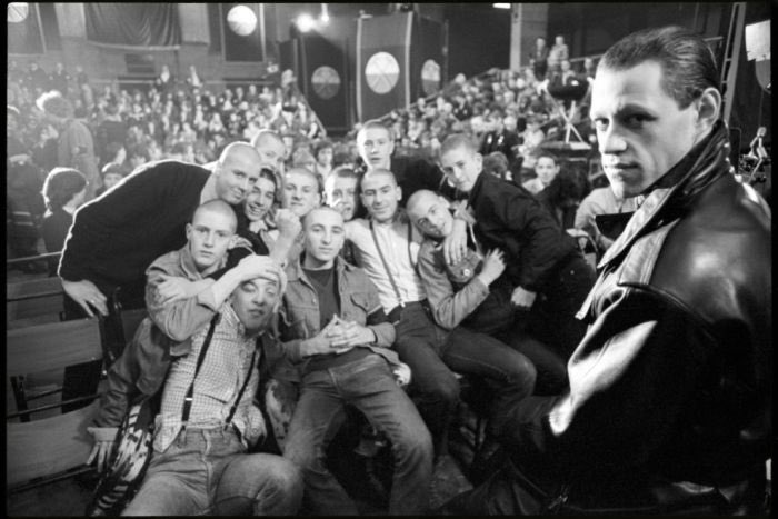 Skinheads (and Geldof) on the set of Pink Floyd’s The Wall