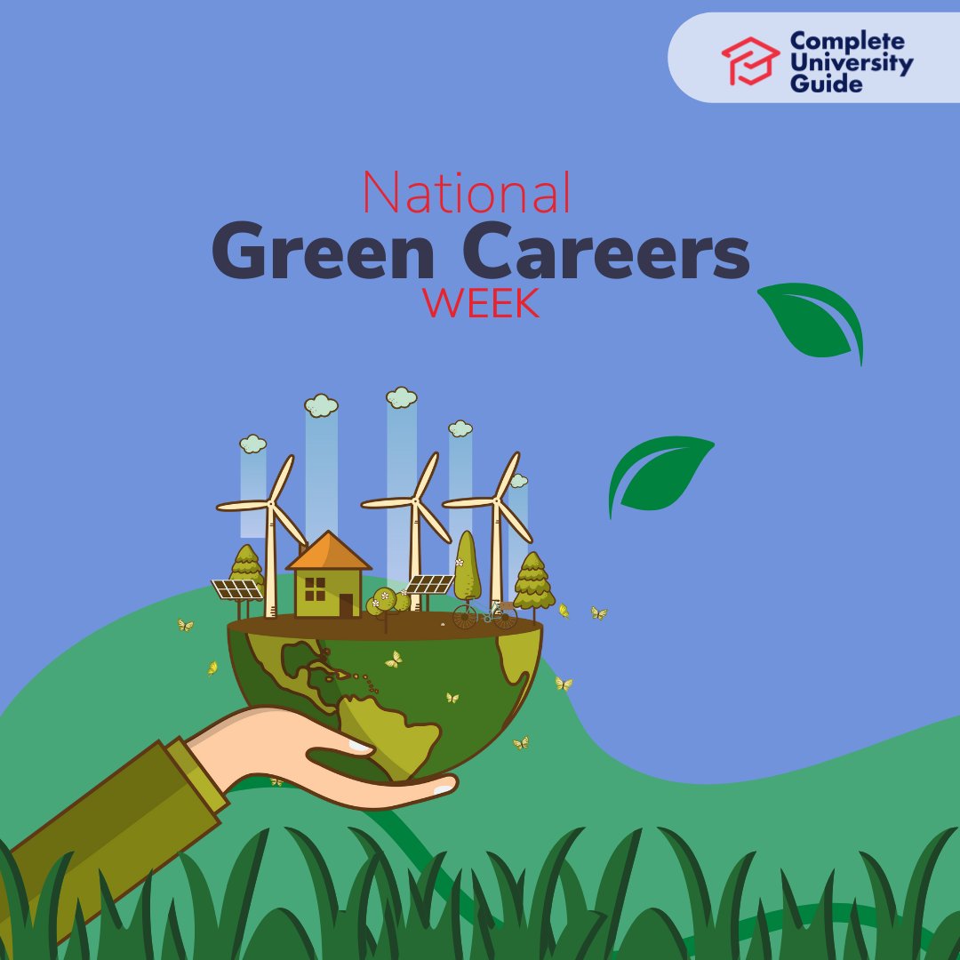 It's #GreenCareers Week! Launched by @CareersWeek, @STEMLearningUK & @educationgovuk to raise awareness of green careers across the UK. Find out more about the #UniCourses you could take to get into a #GreenCareer today! 👉 bit.ly/3zcCtng #Degrees #Environment #STEM