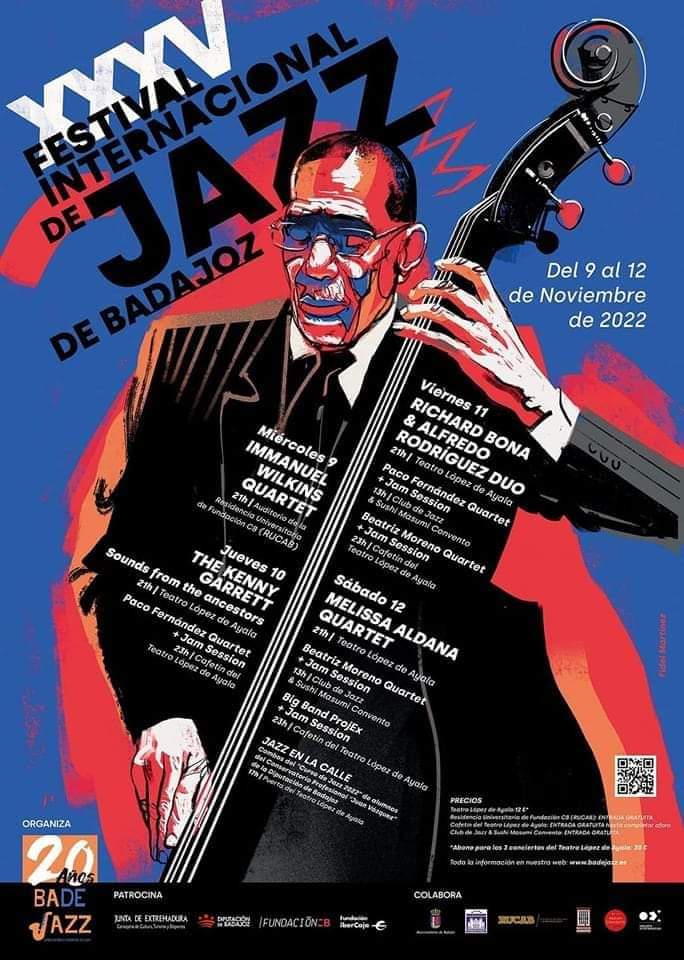 JavierAlcantaMu's tweet photo. 📣¡Hoy comienza la fiesta del jazz en Extremadura, no te quedes sin tus entradas!.
🙌XXXV FESTIVAL INTERNACIONAL DE JAZZ DE BADAJOZ
👉https://t.co/iMvNkH0Zrr
👉Programación https://t.co/v408eifEq8
#Badejazz #festivaldejazzdebadajoz #PabloRomero #JavierAlcántara #jazz https://t.co/UwiXie8vVf
